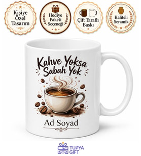 Kahve Tiryakisi Kafein Bağımlısı Espresso Uyanış Kupa Bardak Hediye