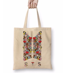 BT21 BTS Bez Çanta Uzun Saplı kopya