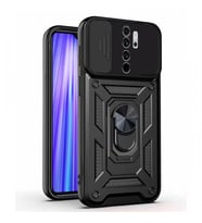 Kızaklı Tank Kılıf Xiaomi Redmi Note 8 Pro Siyah