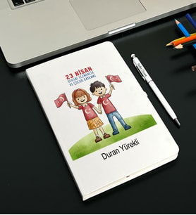 23 Nisan Tasarımlı Kişiye Defter Ve Kalem Seti