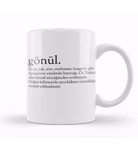 Gönül Kelime Kupa Bardak Porselen