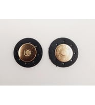 Angel Çanta Aksesuar Siyah Suni Derili Mıknatıslı Çıtçıt Light Gold Metalli