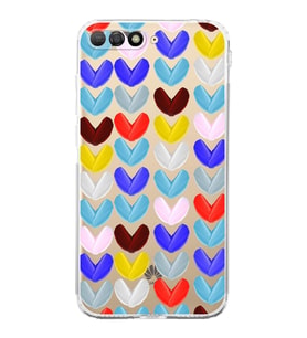 PrintiFy Huawei Y6 2018 ile Uyumlu Water Color 1  Kamera Korumalı Şeffaf  Kılıf
