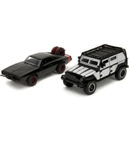Jada Fast and Furious Tej's Jeep Wrangler Dom's Dodge Charger R/T Model Araba