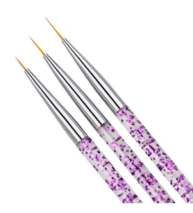 3'lü Tırnak Süsleme Nail Art Fırça Seti