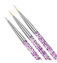 3'lü Tırnak Süsleme Nail Art Fırça Seti
