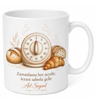 Fırın Saati Pişme Süresi Çizimli Tam Zamanında Hazır Olan Dakik Kupa Bardak Hediye