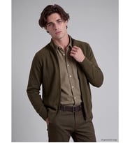 LCW Vision Haki Regular Fit Dik Yaka Erkek Triko Hırka