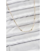 Mey İthalat® CM 14K Renk Minik Top Zincirli Kadın Kolye