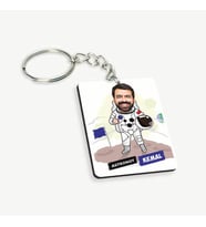 Kişiye Özel Erkek Astronot Karikatürlü Anahtarlık