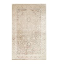 Hoom Rugs Babylon BBL 02 Rayon Viskon Eskitme Desenli Vintage Salon Halısı (Bej)