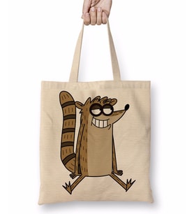 Regular Show Rigby 02 Bez Çanta Uzun Saplı