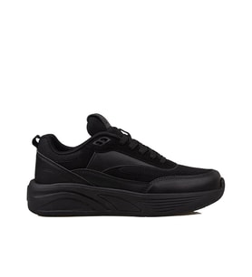 Trend Adımlar Siyah Unisex Kalın Taban Comfortable Sneaker