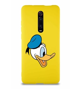 Xiaomi Redmi K20 Soft Premier Kapak Donald Duck-F Tasarımlı Silikon Kılıf - Sarı (Şeffaf)