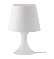Beyaz Renk Abajur IKEA 40 W MeridyenDukkan 29 Cm Masa Lambası Abajur