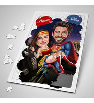Erkeğe Hediye 240 Parça Gökyüzündeki Süper Kahraman Çiftler Puzzle