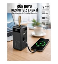 Mey İthalat® Seyahat ve Kamp İçin Portatif Güç Kaynağı Powerbank Yeni Nesil