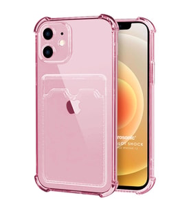 Microsonic Apple iPhone 12 Card Slot Shock Kılıf Pembe