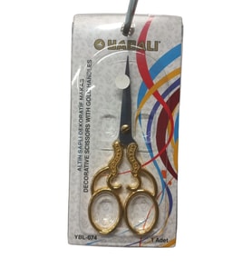 Nakış Makası Altın Saplı Dekoratif Makas Ybl-074 Model 2