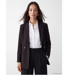 LCW EVERYDAY Kahverengi Kruvaze Yaka Kadın Blazer Ceket