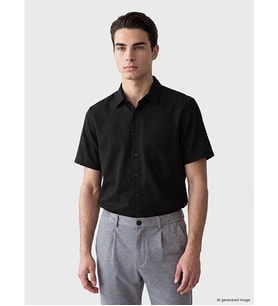 LCWAIKIKI Classic Siyah Regular Fit Erkek Gömlek
