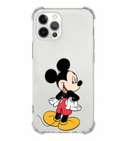 Apple iPhone 12 ProMax Uyumlu Köşe Korumalı Antişok  Kapak Mickey Mouse Tasarımlı Şeffaf  Kılıf