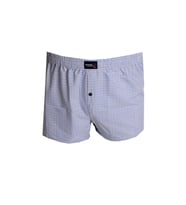 Mode XL Büyük Beden Erkek Boxer Desenli Poplin 6348 Koyu Mavi