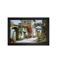 Manzara Temalı Kanvas Tablo 80 x 110 cm Siyah Çerçeve