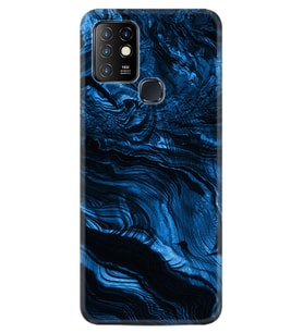 INFINIX Hot 8 9 10 11S Hot 10 Play 10T Kılıf Desemli Silikon Blue MArble 1379
