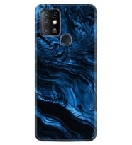 INFINIX Hot 8 9 10 11S Hot 10 Play 10T Kılıf Desemli Silikon Blue MArble 1379
