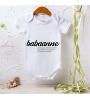 Anneler Gününe Özel Babaanne Yazılı Çıtçıtlı Bebek Body Zıbın