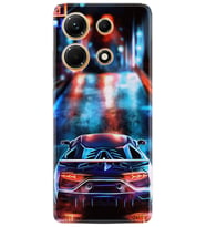 Infınix Note 30 Kılıf Silikon Desen Özel Seri Neon Cars 1724