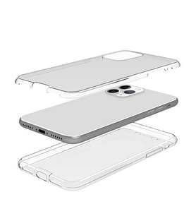 iPhone 11 Pro Max Kılıf  360 Tam Koruma Şeffaf Silikon (Renksiz)