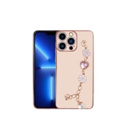 Apple iPhone 14 Pro Max Uyumlu Kılıf El Tutamaçlı Kamera Korumalı Zore Taka Silikon Kapak (Pembe)