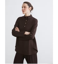 LCW EVERYDAY Kahverengi Dik Yaka Oversize Kadın Tunik