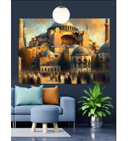 Ayasofya Cami Dekoratif Kanvas - Mdf Ahşap Tablo