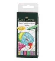 Faber Castell 6 Pitt Artist Pen Fırça Uçlu Çizim Kalemi Pastel Renkler 167163 