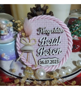Söz-Nişan-Nikah-Kına-Bebek Hediyelik Hasır Magnet