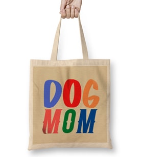 Funny Dog MOM Lover Gift For Women Men Bez Çanta Uzun Saplı