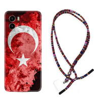 Vivo Y15S Y32 Y33S Y51 Y53S Kılıf Boyun Asklı Rasta Silikon Şanlı Türk Bayrağı 1315