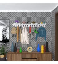 Kenzlife elbise askılığı karayemiş4 byz 26*152*12 vestiyer portmanto askı askılık 16 adet askı (Karışık)