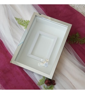 25X35 GÜMÜŞ LEDLİ FOTOĞRAF BÖLÜMLÜ ANI ÇERÇEVESİ- NİŞAN SÖZ GÜLLERİNİZ İÇİN ÇERÇEVELER