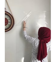 2 Tane Şeffaf Akıllı Kağıt Tahta Yazı Tahtası 100x120 Cm 1 Alana 1 Hediye