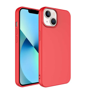 Apple iPhone 14 Kılıf Özel Orijinal Lansman Serisi, İçi Kadife, Pürüzsüz Yumuşak ve Mat TPU Silikon (Kırmızı)