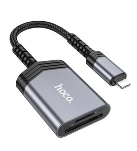 Hoco UA25 2-in-1 İPhone Lightning Kart Okuyucu-(5775) - OVRLAU5766-1008