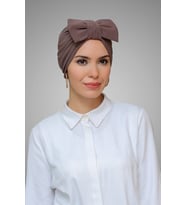 Vizon Pratik Hazır Geçmeli Tesettür Bone Sandy Kumaş Fiyonklu Büzgülü 7006_10