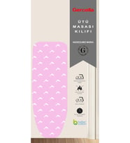 Pembe Xsmall Ütü Masası Kılıfı Bezi Örtüsü Hediye Paketli