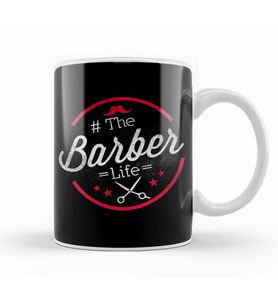 Cute The Barber Life Professional Barbershop Kupa Bardak Porselen