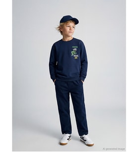 LCW Kids Lacivert Beli Lastikli Erkek Çocuk Pantolon