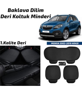 Opel Mokka 2013-2019 Arası Siyah Deri Oto Koltuk Minderi